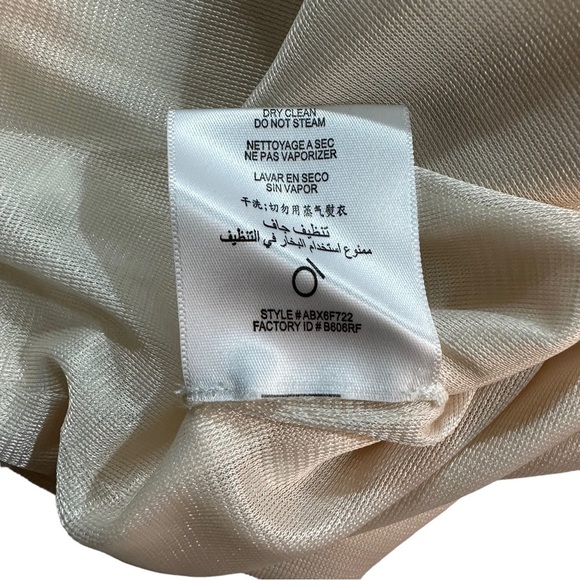 Max Azria Women Cream Lace Wing Mini Dress Gown Sz XS Elastic Stretch Waist NWT - Picture 14 of 15